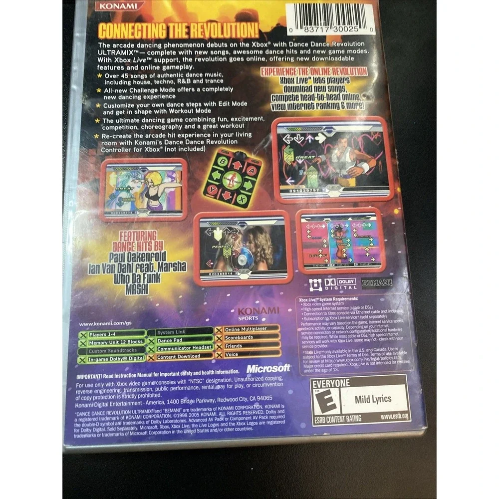 Konami Xbox Dance Dance Revolution Ultramix Platinum Hits (Microsoft Xbox, 2003)